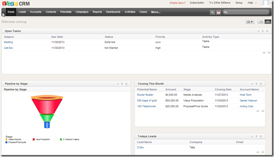 Zoho CRM is functional and beautiful