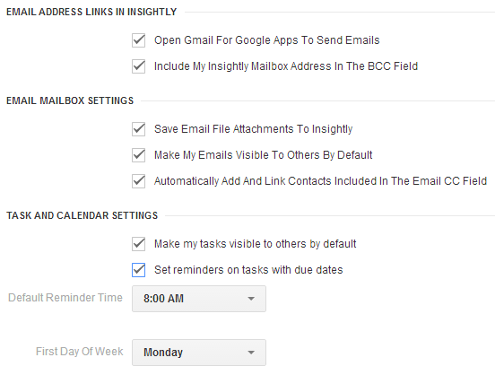 Insight.ly review user settings