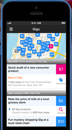 gigwalk phone earn money from gigs app consumer goods crm