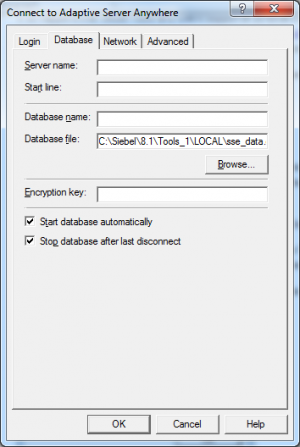 siebel isql client login