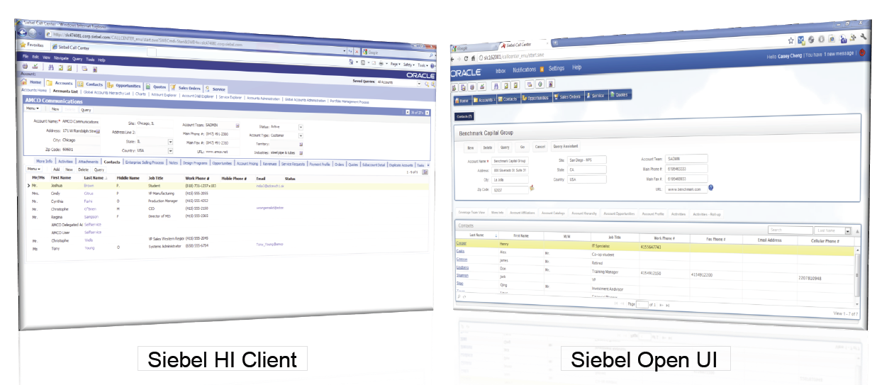 siebel open ui vs. hi