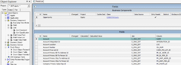 Join field in a Siebel BC