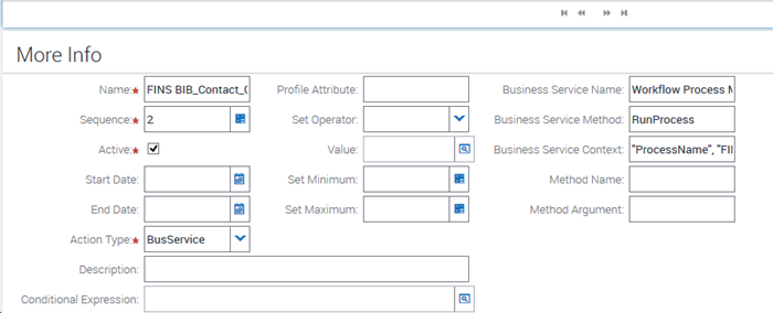 Runtime event action set to trigger workflows