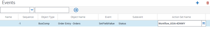 Trigger workflows on setting field value in Siebel