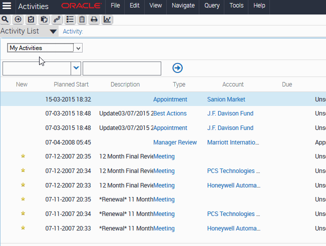 default focus in normal scenarios after drilling down from source view