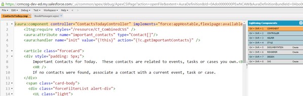 lightning component development on developer console