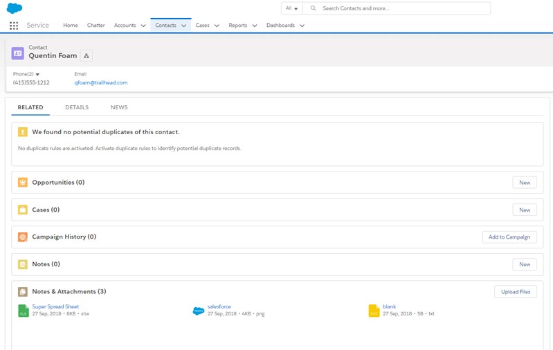 salesforce notes and attachments